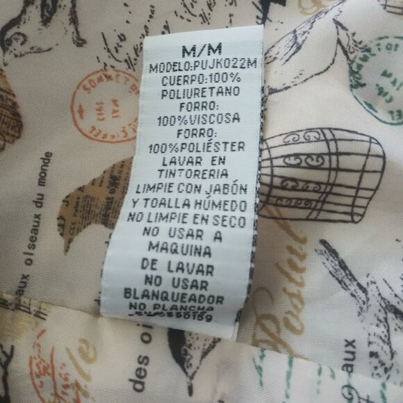 Cavalini women's size M beige faux leather jacket - Picture 15 of 15